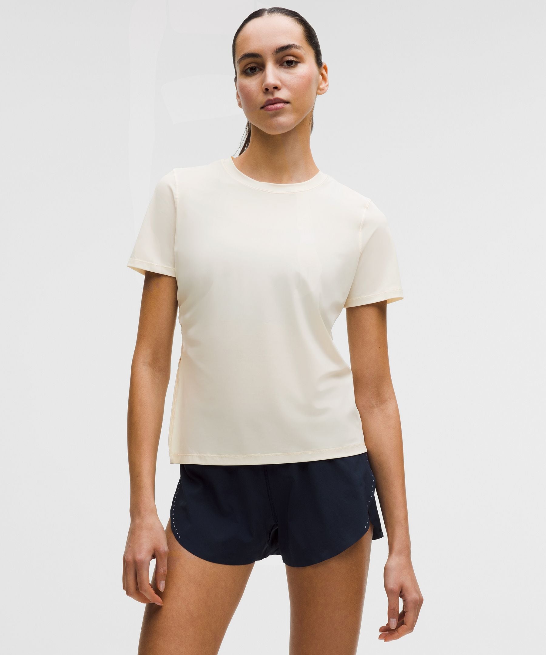 Lululemon Women's Side-Ruched Running Short-Sleeve Shirt