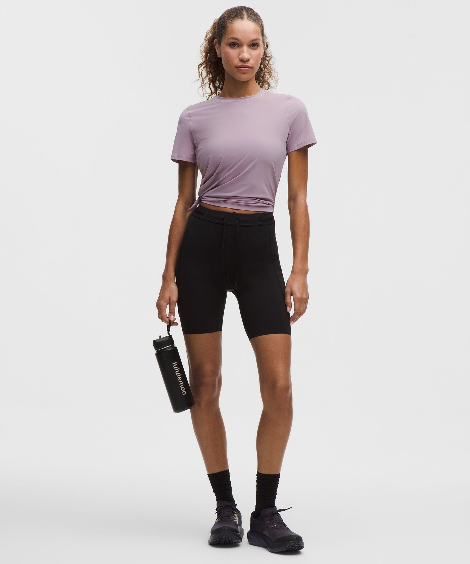 Lululemon Women's Side-Ruched Running Short-Sleeve Shirt