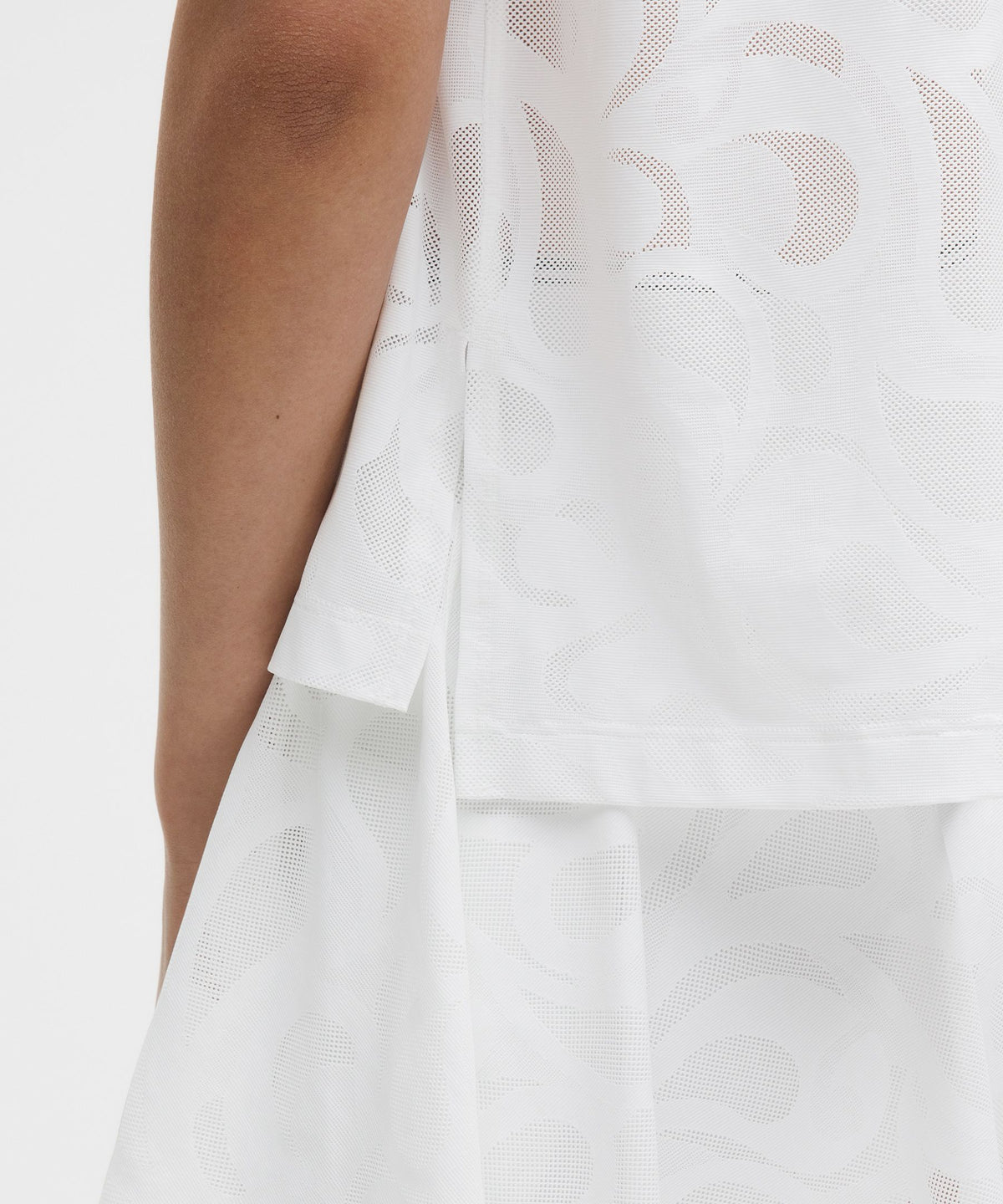 Lululemon Paisley-Mesh High-Neck Tennis Polo Shirt