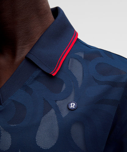 Lululemon Paisley-Mesh High-Neck Tennis Polo Shirt
