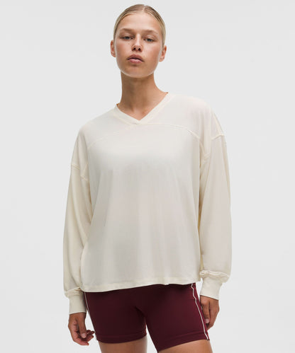 Lululemon Women's Jersey Training V-Neck Long-Sleeve Shirt