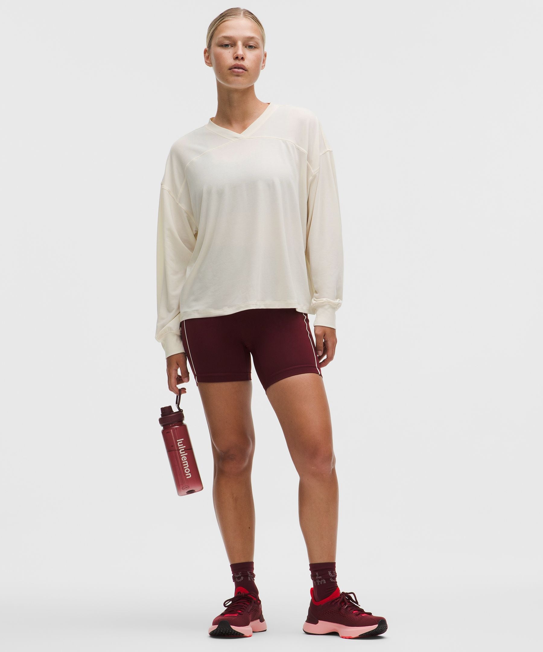 Lululemon Women's Jersey Training V-Neck Long-Sleeve Shirt