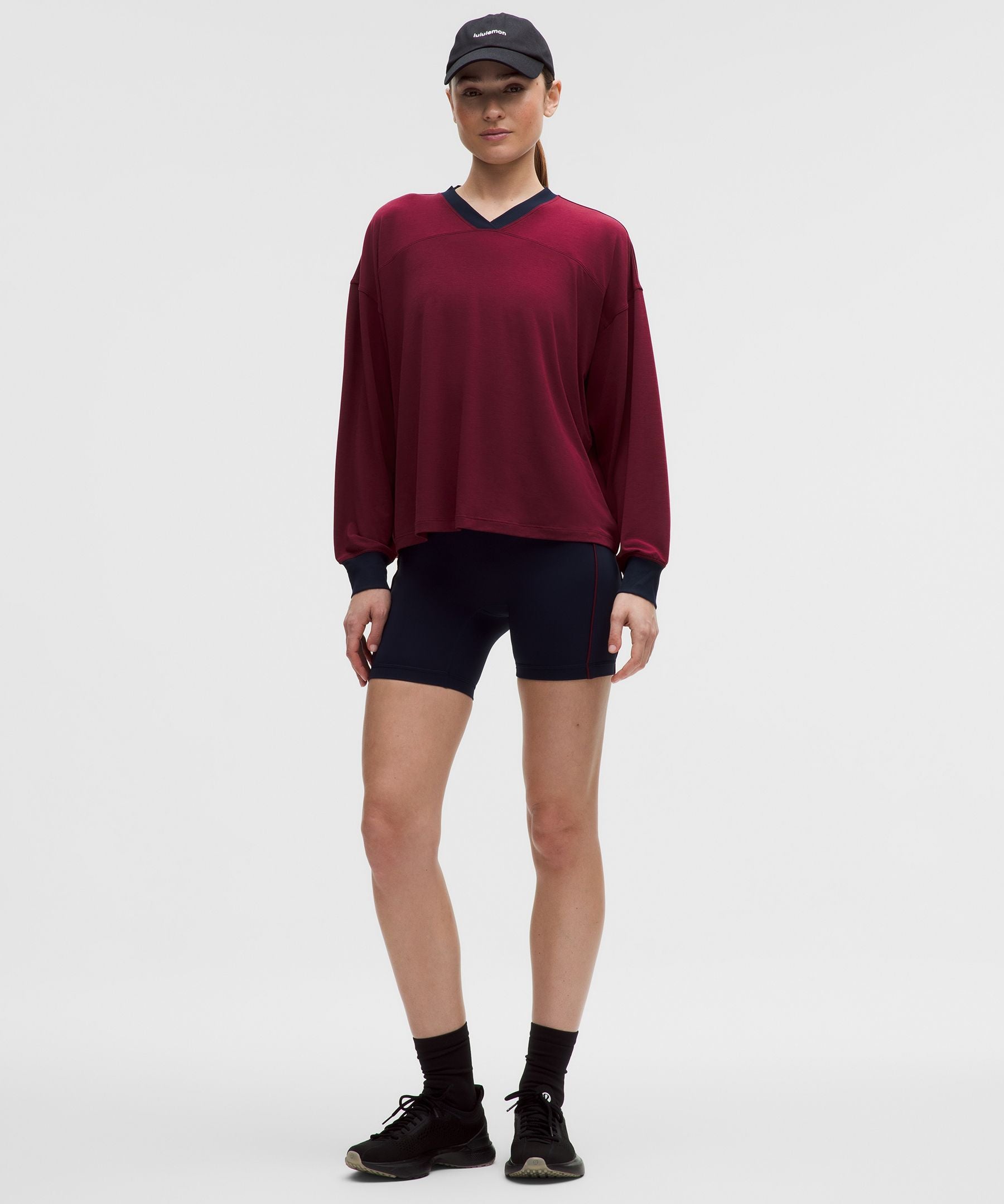 Lululemon Women's Jersey Training V-Neck Long-Sleeve Shirt