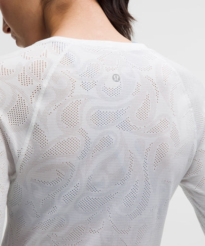 Lululemon Women's Swiftly Tech Long-Sleeve Shirt 2.0 Waist Length *Paisley