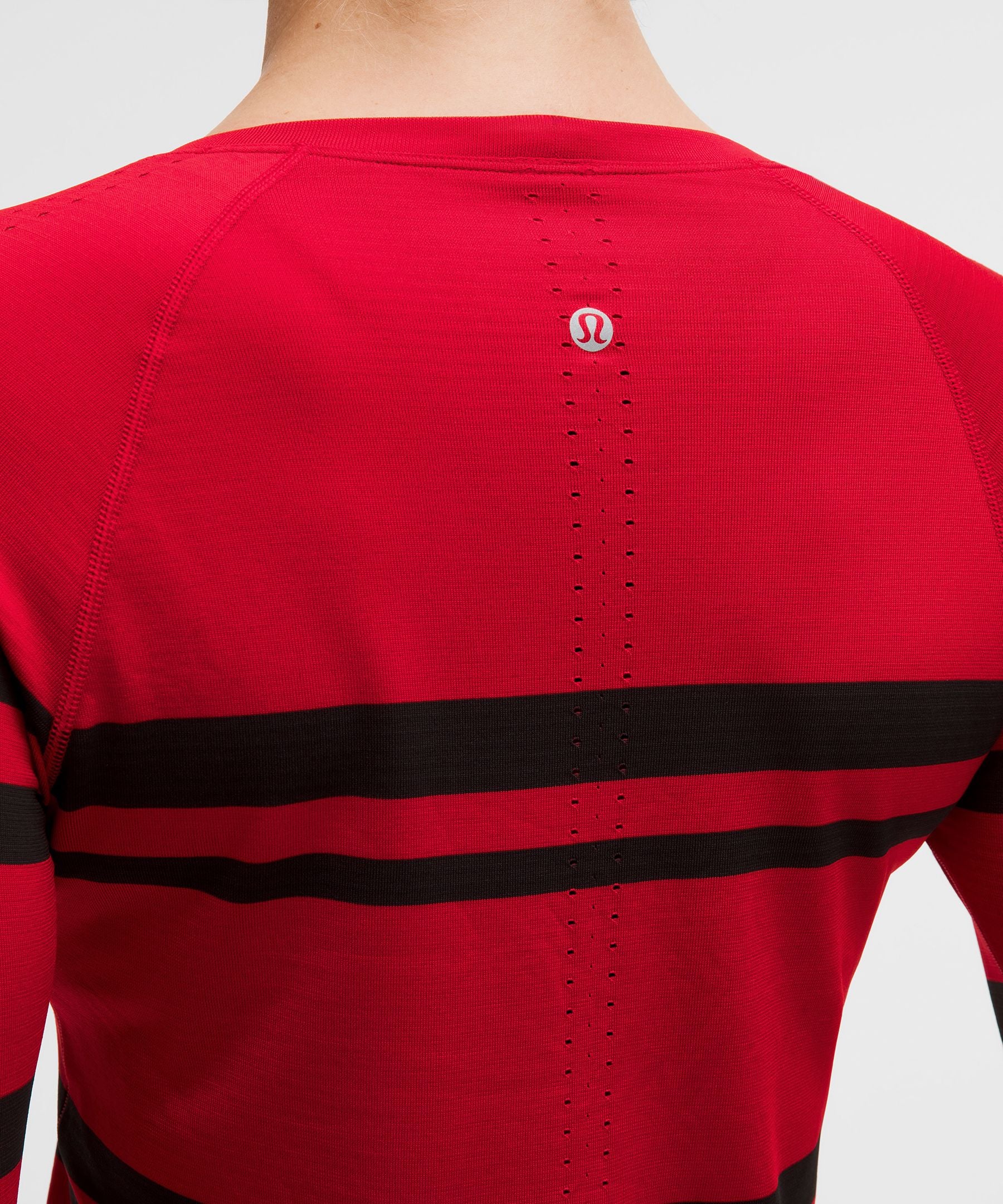 Lululemon Women's Swiftly Tech Long-Sleeve Shirt 2.0 Waist Length *Stripe