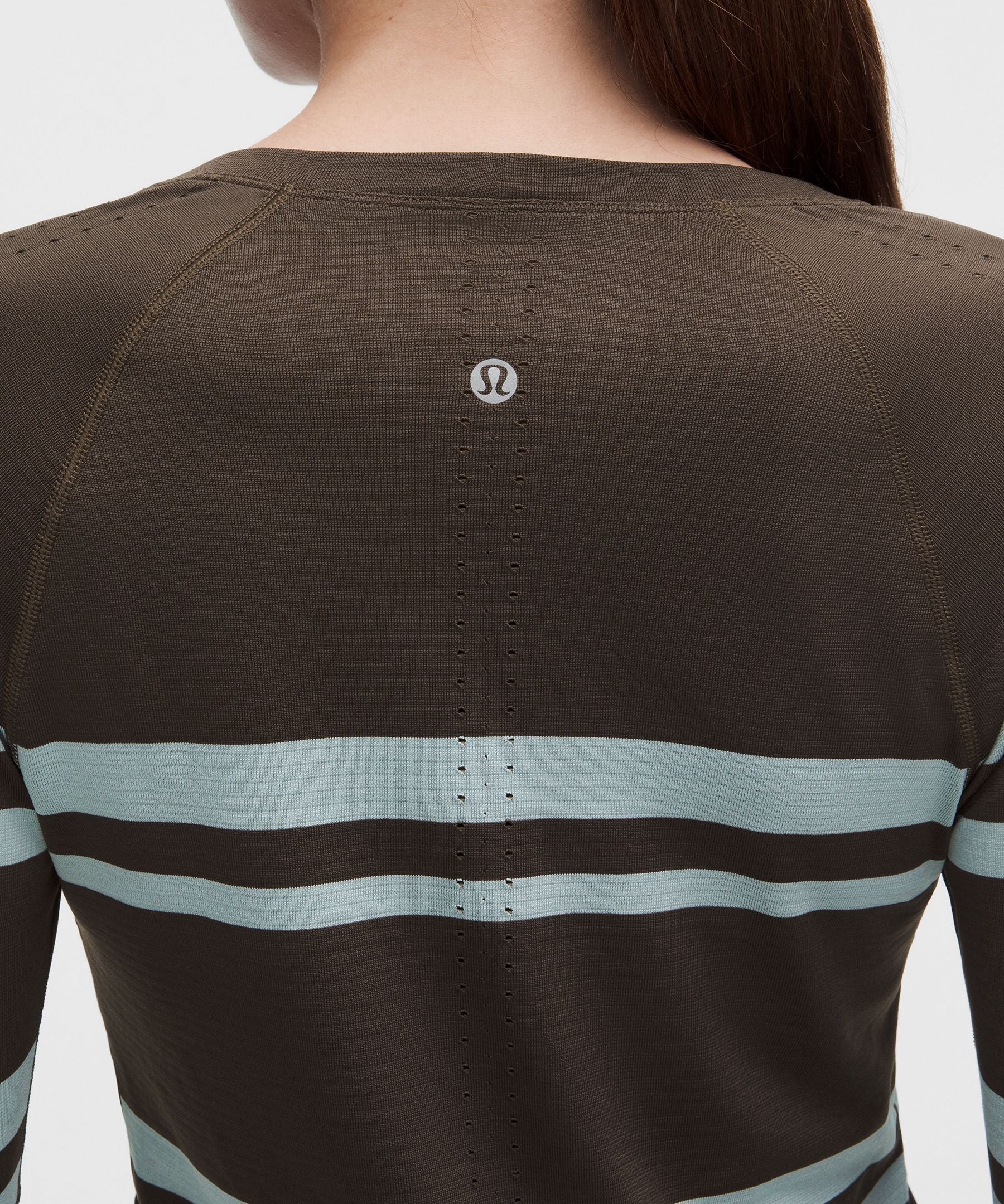 Lululemon Women's Swiftly Tech Long-Sleeve Shirt 2.0 Waist Length *Stripe