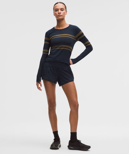Lululemon Women's Swiftly Tech Long-Sleeve Shirt 2.0 Waist Length *Stripe