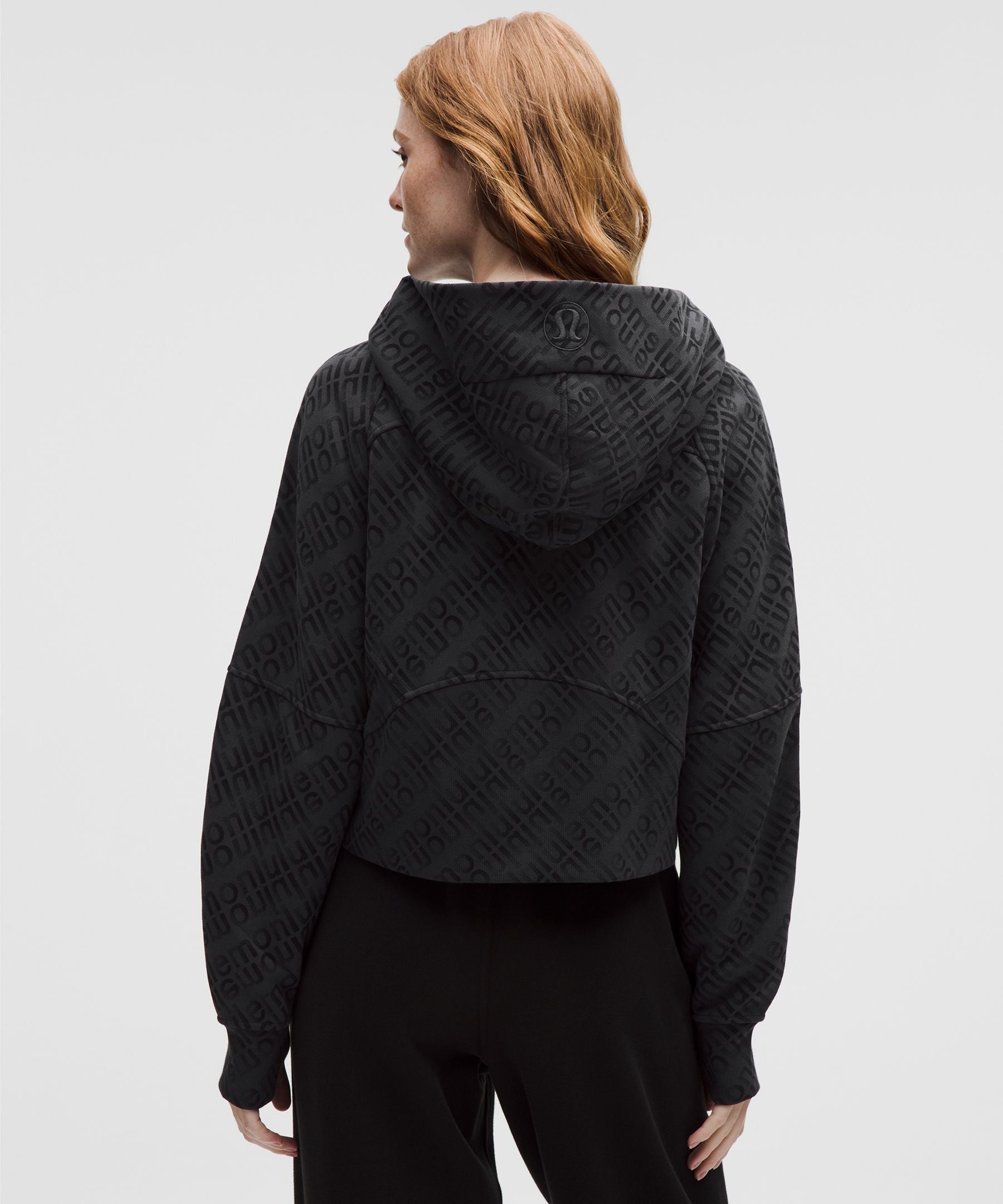 Lululemon Scuba Oversized Half-Zip Hoodie Flux Wordmark WP Black Multi