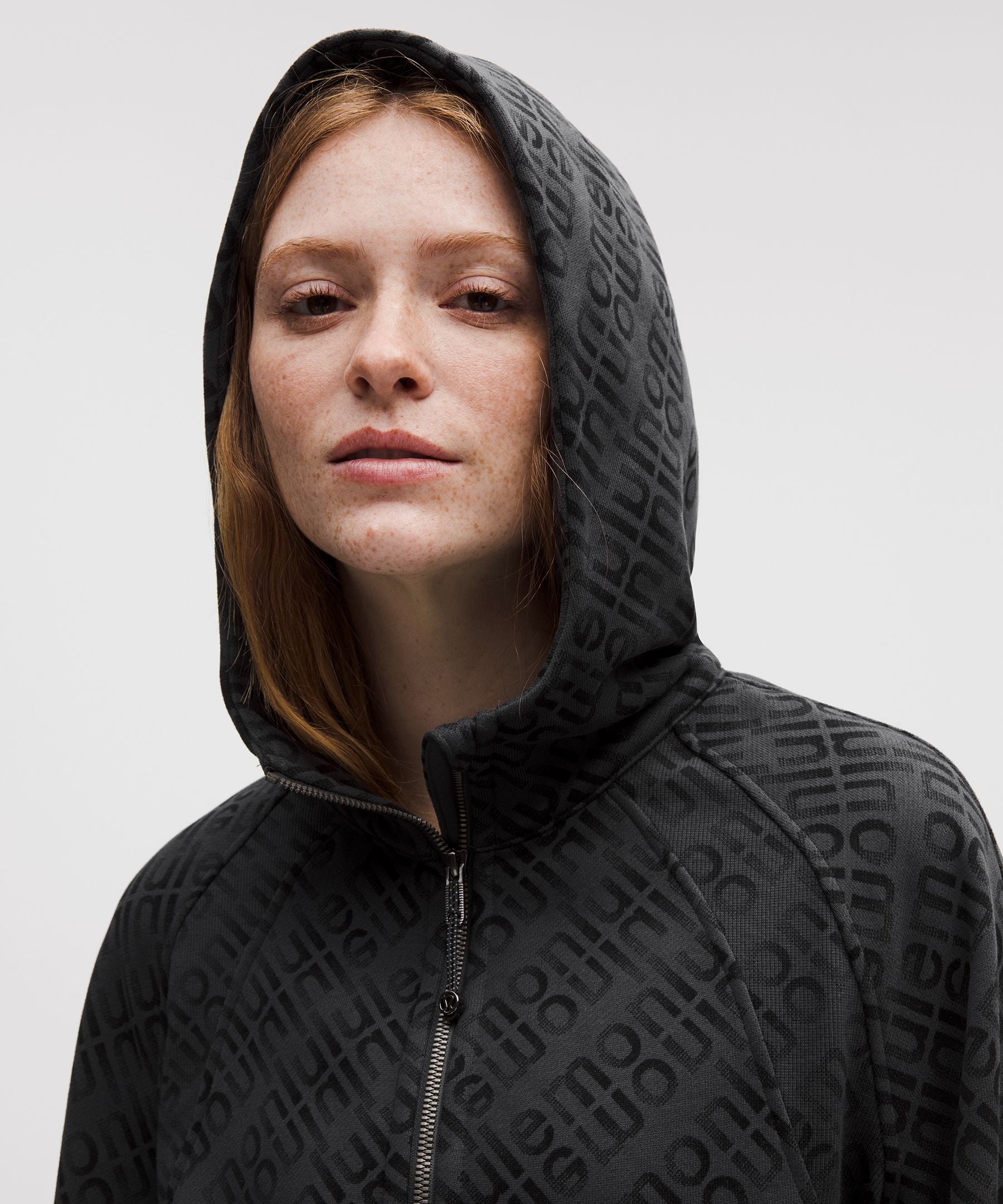 Lululemon Scuba Oversized Half-Zip Hoodie Flux Wordmark WP Black Multi