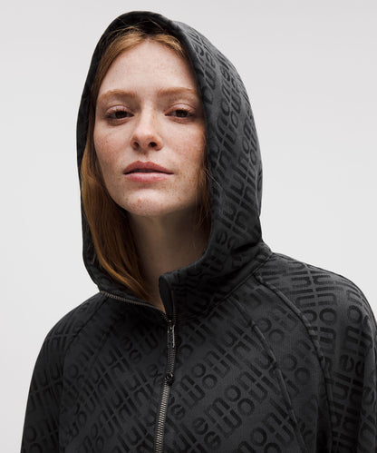 Lululemon Scuba Oversized Half-Zip Hoodie Flux Wordmark WP Black Multi