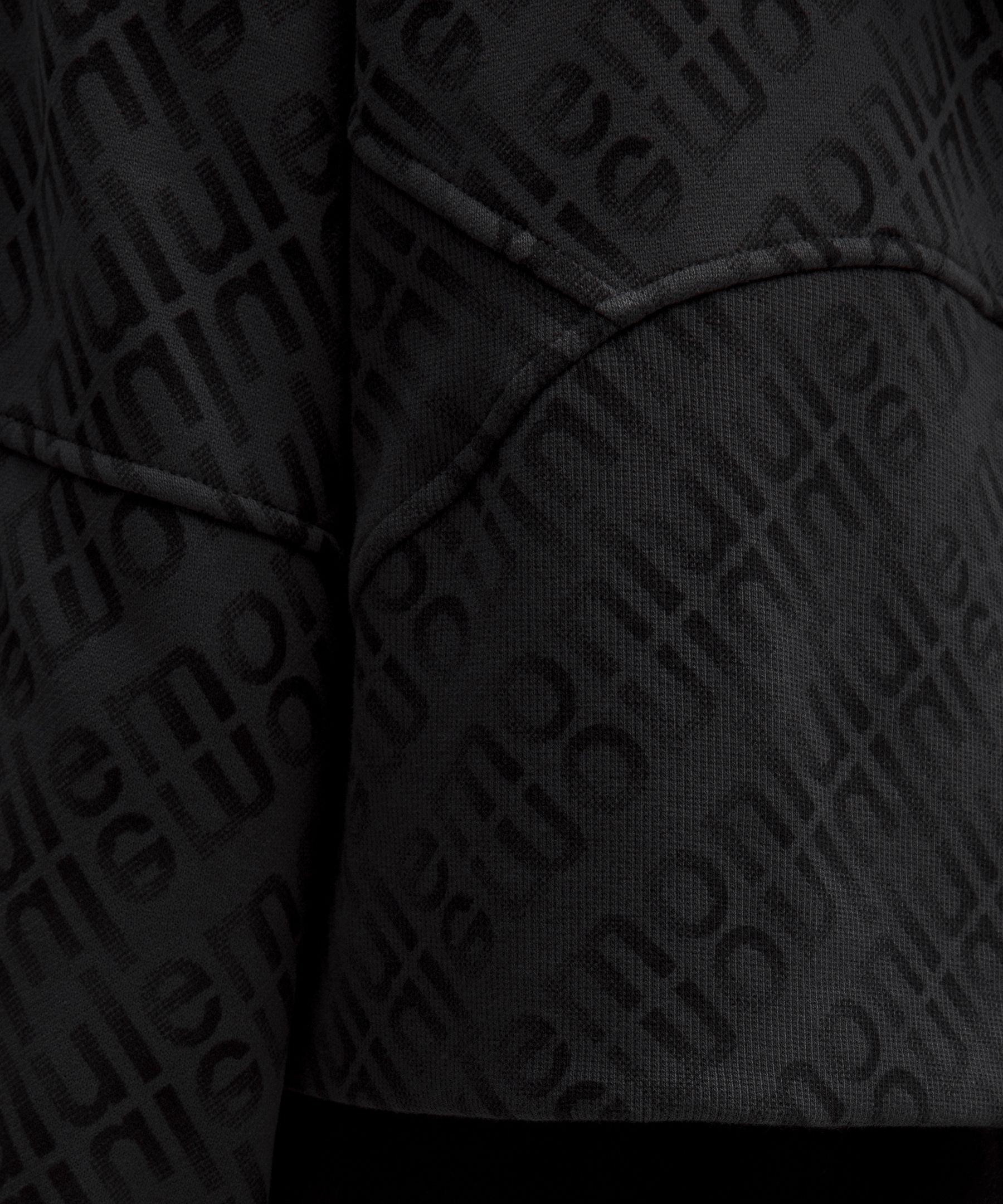 Lululemon Scuba Oversized Half-Zip Hoodie Flux Wordmark WP Black Multi