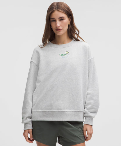 Lululemon Women's Perfectly Oversized Fleece Crew *Tennis Graphic