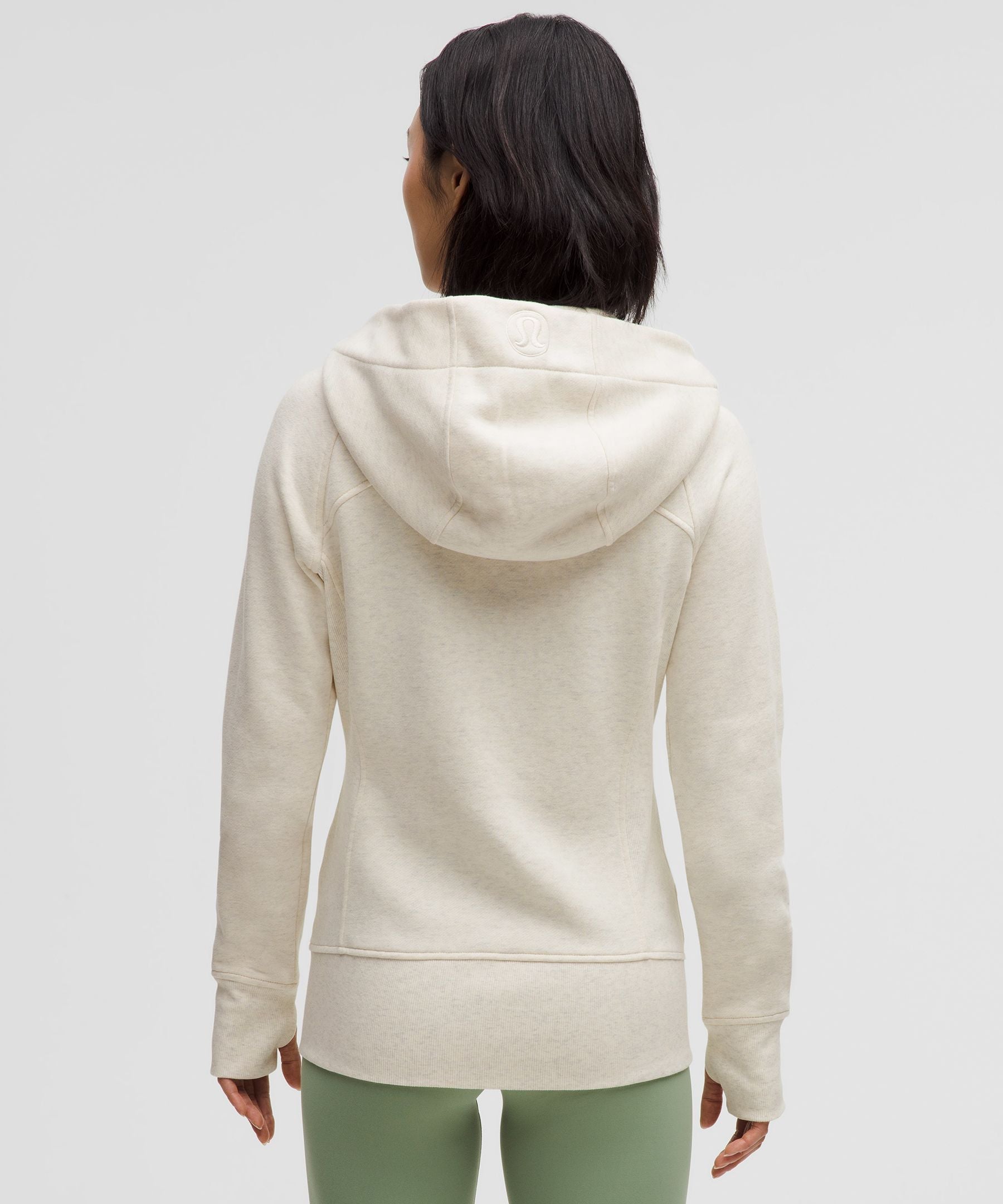 Lululemon Scuba Full-Zip Hoodie Heathered Light Ivory/Gold