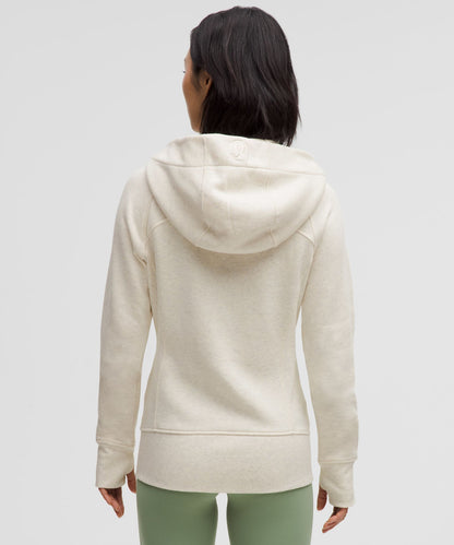 Lululemon Scuba Full-Zip Hoodie Heathered Light Ivory/Gold