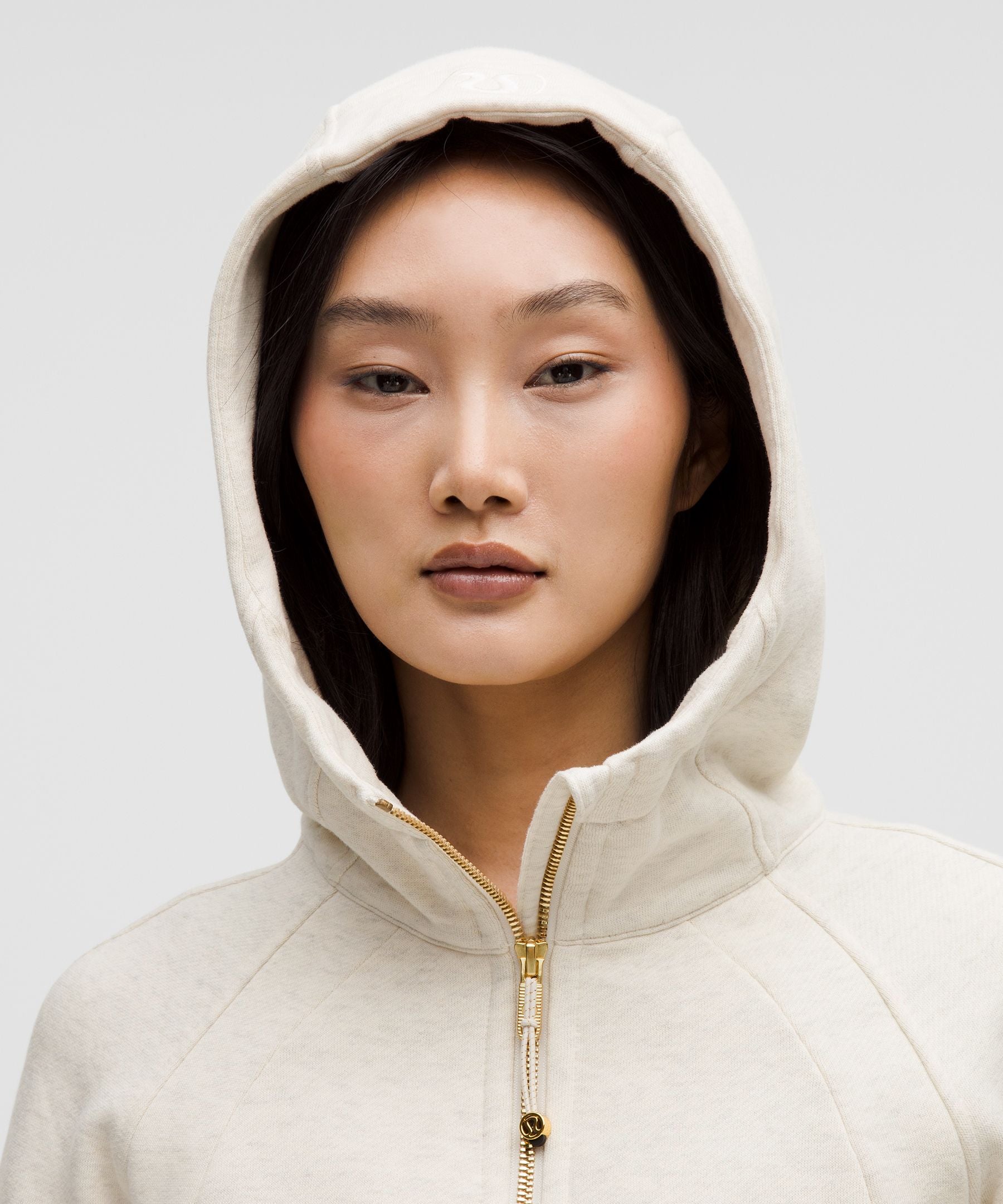 Lululemon Scuba Full-Zip Hoodie Heathered Light Ivory/Gold