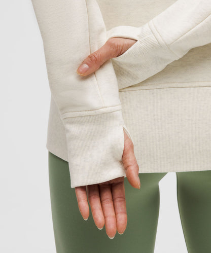 Lululemon Scuba Full-Zip Hoodie Heathered Light Ivory/Gold
