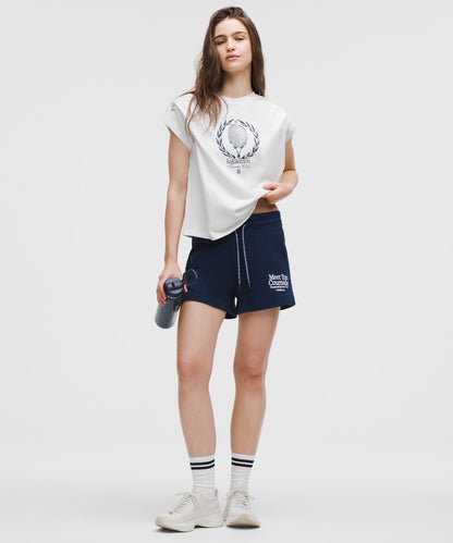 Lululemon Women's Relaxed-Fit Cotton T-Shirt Tennis Club, fabric detail