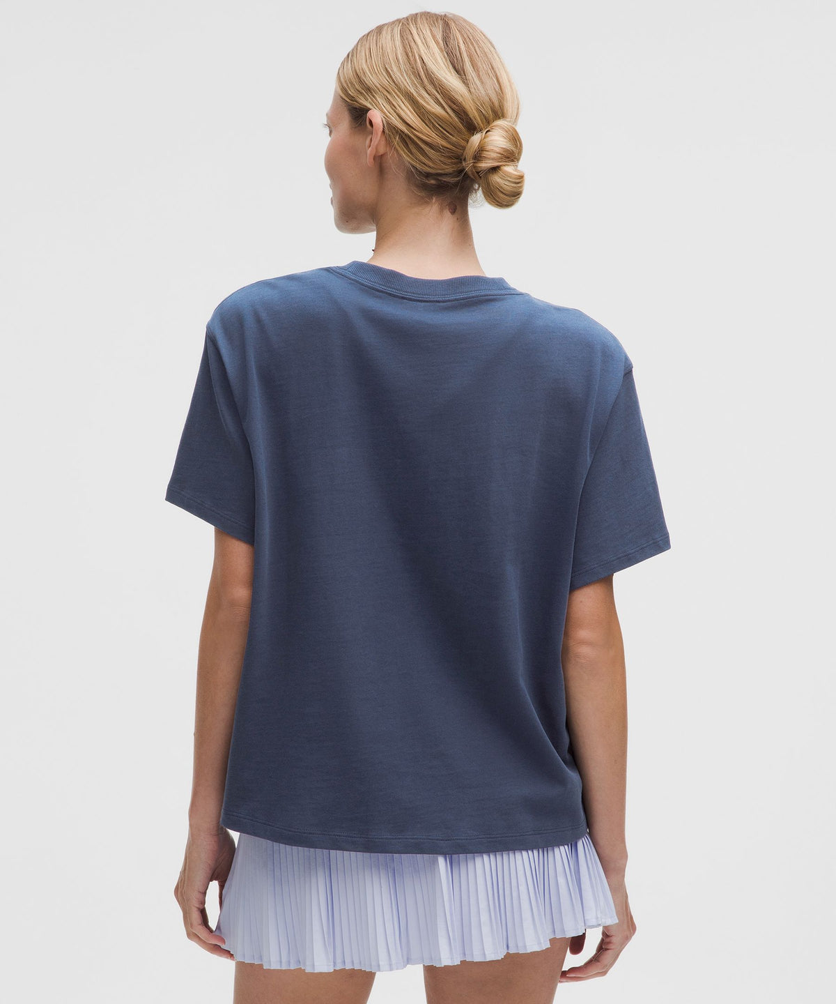 Lululemon Women's Relaxed-Fit Cotton T-Shirt Tennis Club, worn