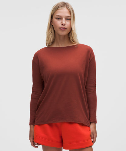 Lululemon Women's Back In Action Organic Cotton Long-Sleeve Shirt
