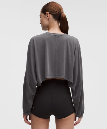 Lululemon Women's EasySet Relaxed-Fit Cropped Long-Sleeve Shirt