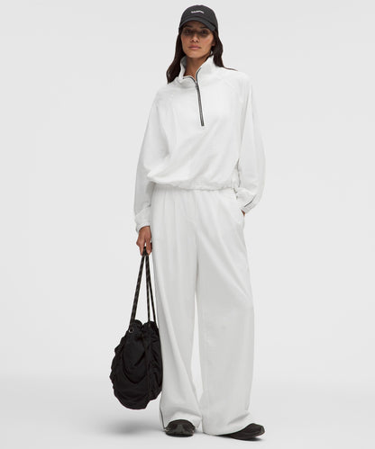 Lululemon Seersucker WovenAir Funnel-Neck Half Zip