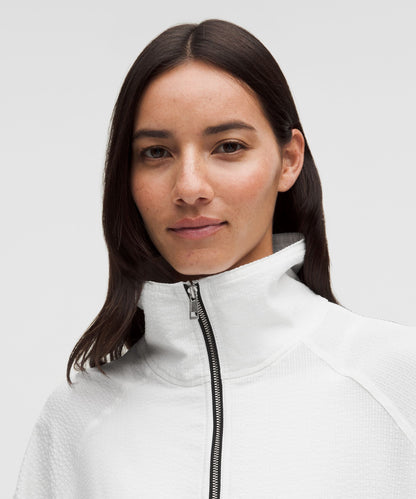 Lululemon Seersucker WovenAir Funnel-Neck Half Zip