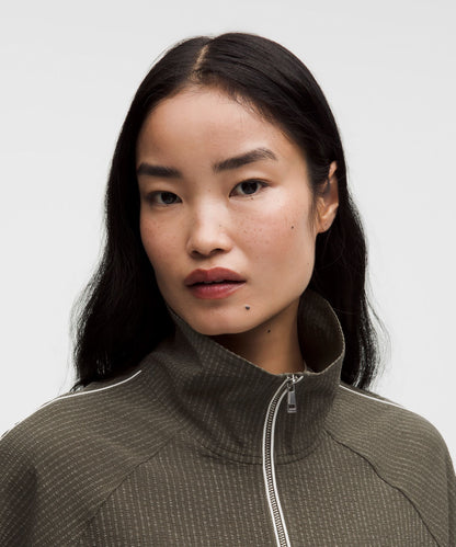 Lululemon Seersucker WovenAir Funnel-Neck Half Zip