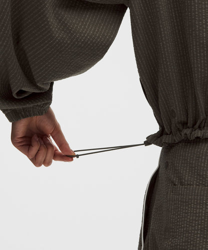 Lululemon Seersucker WovenAir Funnel-Neck Half Zip
