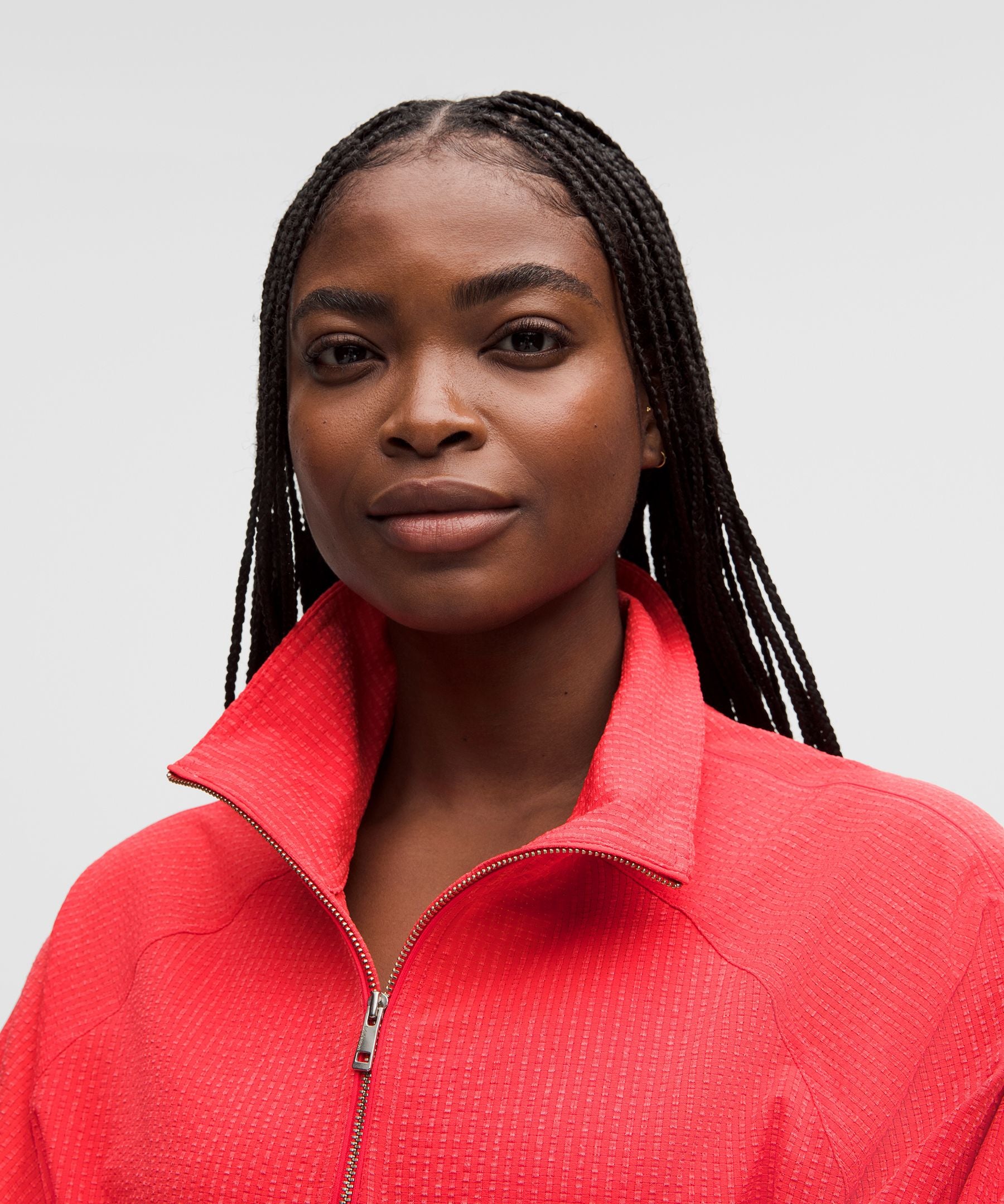 Lululemon Seersucker WovenAir Funnel-Neck Half Zip