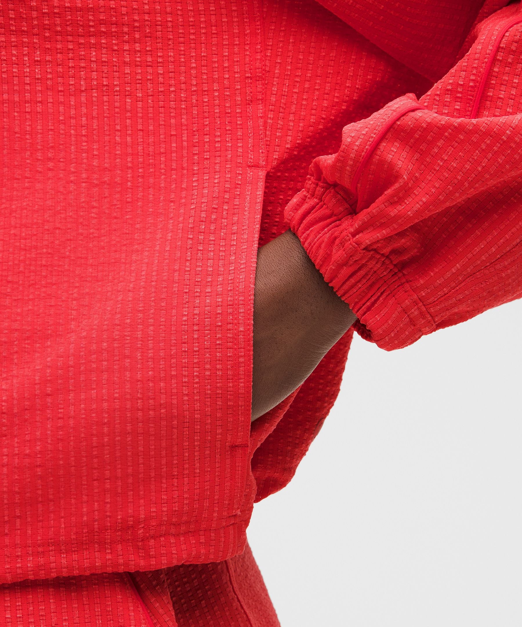 Lululemon Seersucker WovenAir Funnel-Neck Half Zip