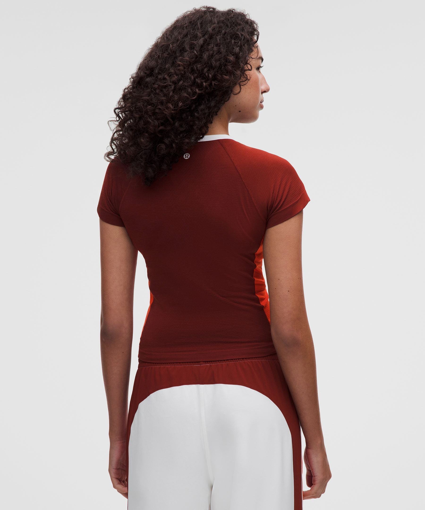Lululemon Women's Swiftly Tech Short-Sleeve Shirt 2.0 Waist Length *Colourblock