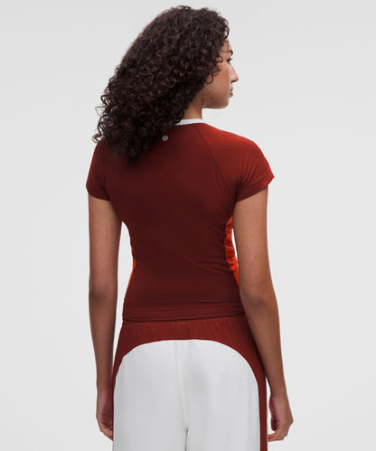 Lululemon Women's Swiftly Tech Short-Sleeve Shirt 2.0 Waist Length *Colourblock