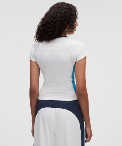 Lululemon Women's Swiftly Tech Short-Sleeve Shirt 2.0 Waist Length *Colourblock