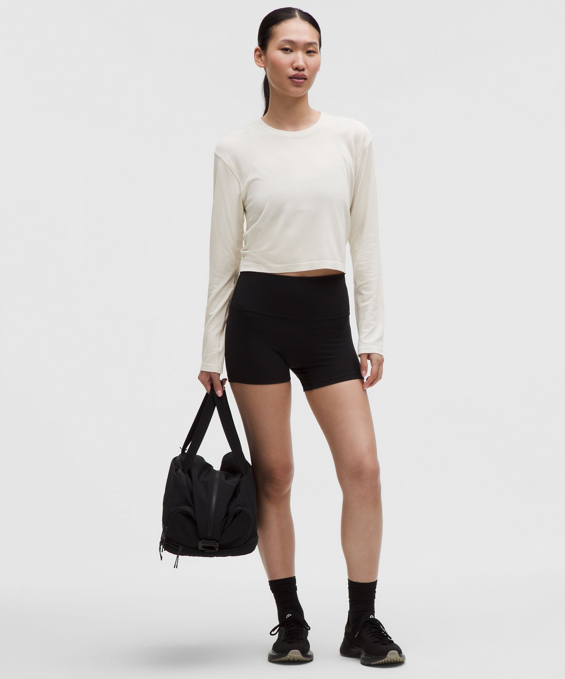 Lululemon Women's Swiftly Perforated Stripe Long-Sleeve Shirt
