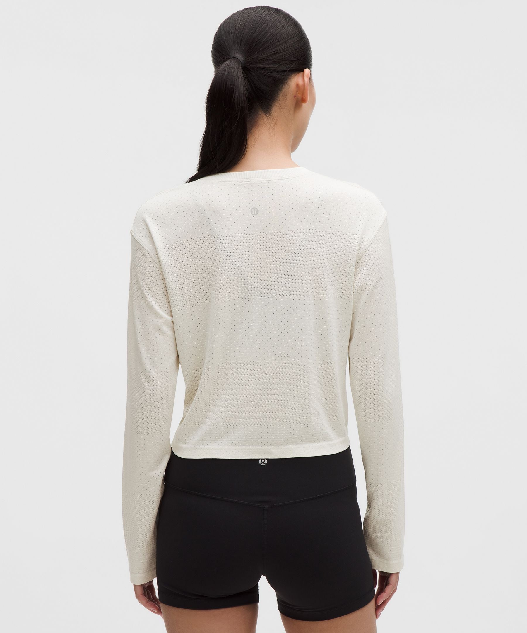 Lululemon Women's Swiftly Perforated Stripe Long-Sleeve Shirt