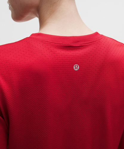 Lululemon Women's Swiftly Perforated Stripe Long-Sleeve Shirt