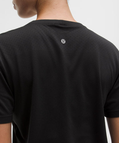 Lululemon Women's Swiftly Perforated Stripe Short-Sleeve Shirt