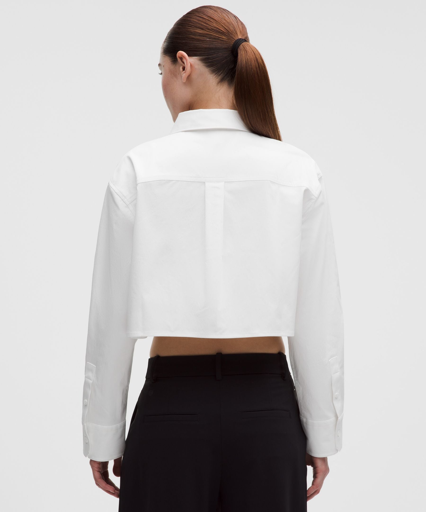 Lululemon Women's Woven Cropped Button-Up Long-Sleeve Shirt