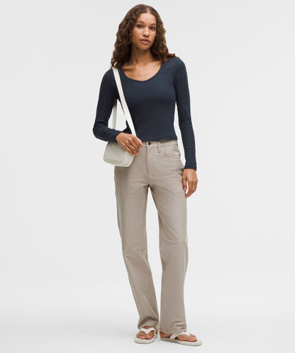 Lululemon Women's Hold Tight Micro-Rib V-Neck Long-Sleeve Shirt