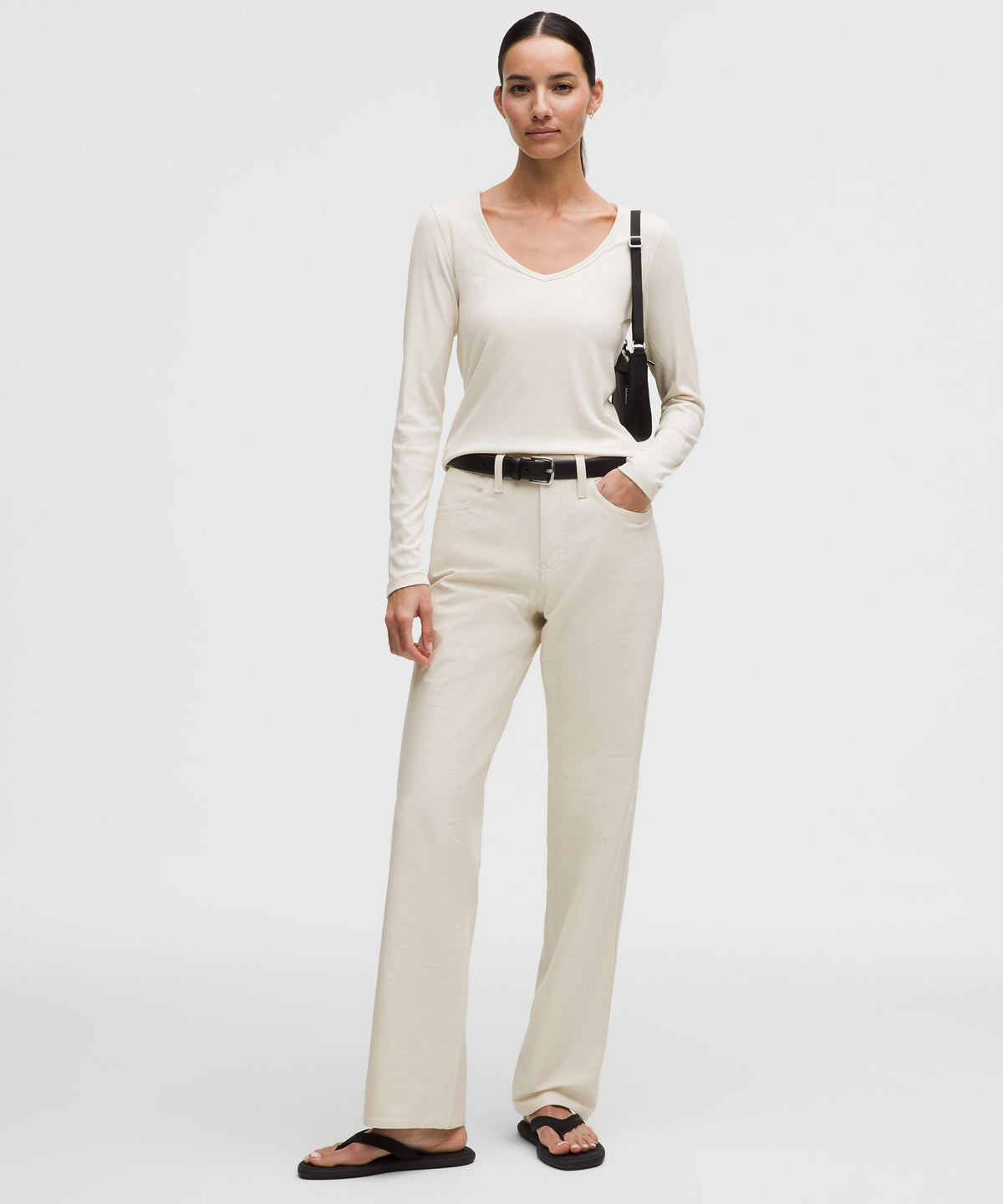 Lululemon Women's Hold Tight Micro-Rib V-Neck Long-Sleeve Shirt