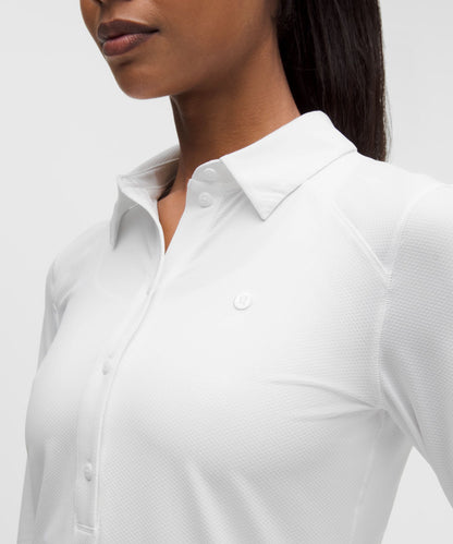 Lululemon Quick-Dry Long-Sleeve Polo Shirt *Straight Hem