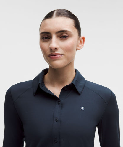 Lululemon Quick-Dry Long-Sleeve Polo Shirt *Straight Hem