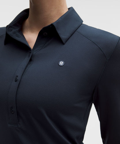 Lululemon Quick-Dry Long-Sleeve Polo Shirt *Straight Hem