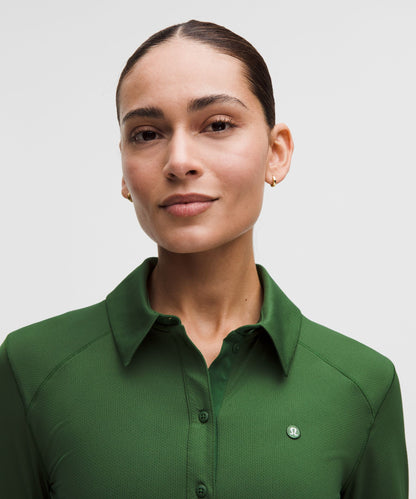 Lululemon Quick-Dry Long-Sleeve Polo Shirt *Straight Hem