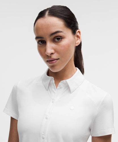 Lululemon Quick-Dry Short-Sleeve Polo Shirt Straight Hem *Logo