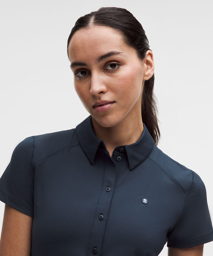Lululemon Quick-Dry Short-Sleeve Polo Shirt Straight Hem *Logo