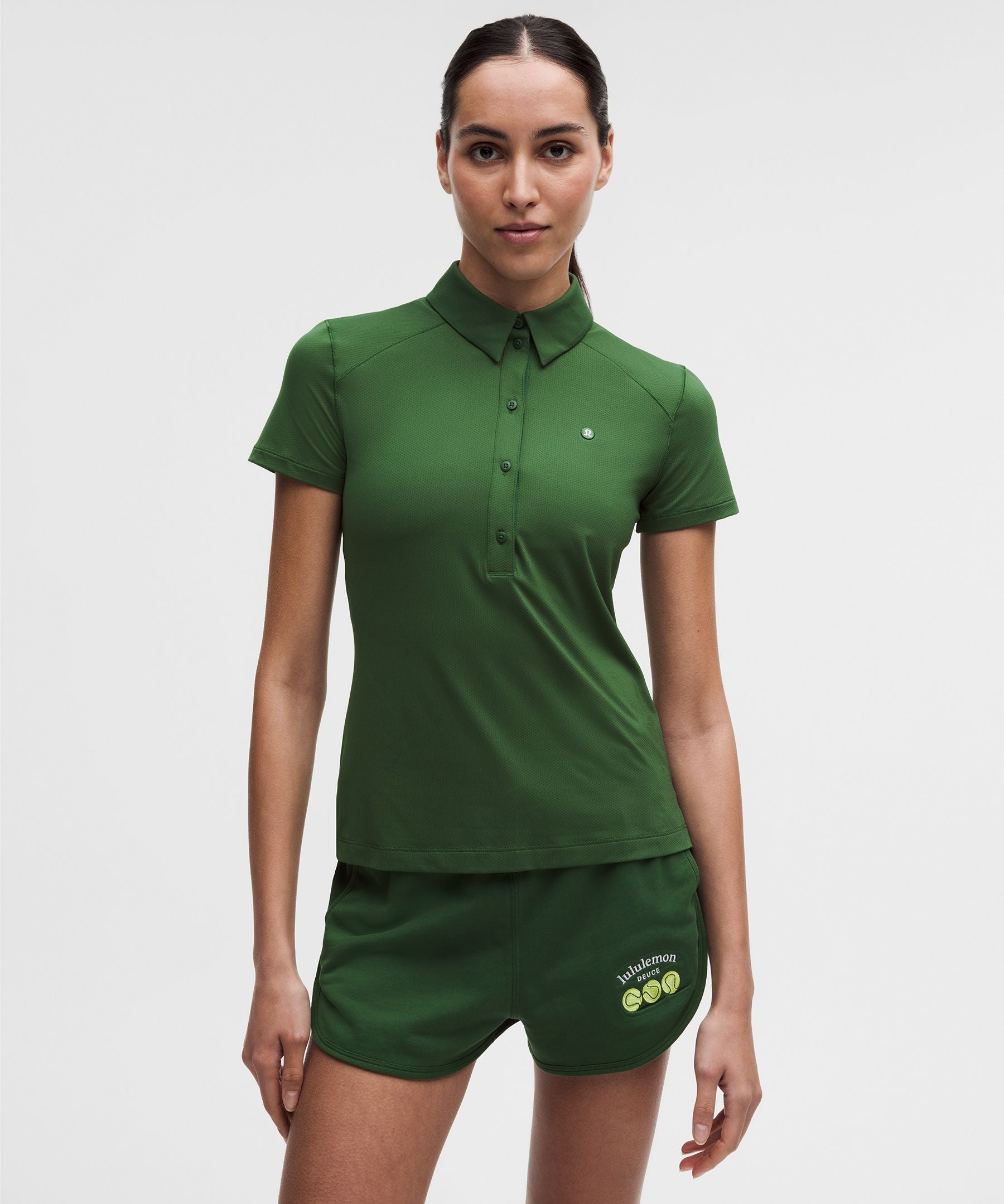 Lululemon Quick-Dry Short-Sleeve Polo Shirt *Straight Hem