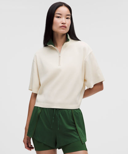 Lululemon Women's Structured Knit Half-Zip Short-Sleeve Shirt