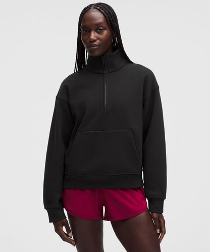 Lululemon Women's Steady State SuperLoft Funnel-Neck Half Zip