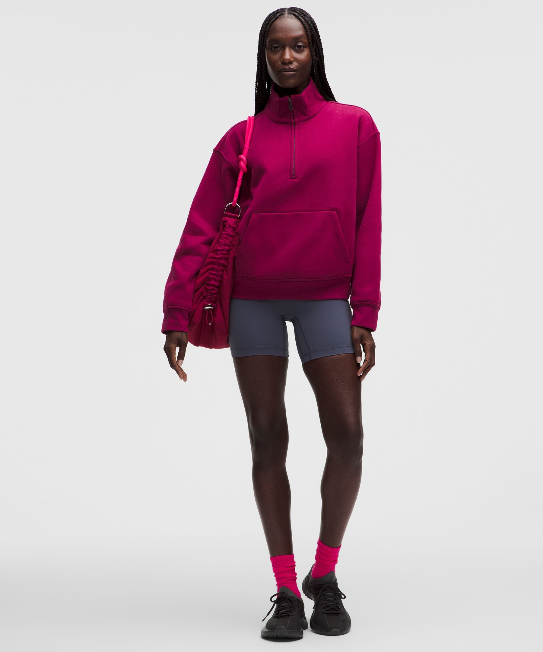Lululemon Women's Steady State SuperLoft Funnel-Neck Half Zip